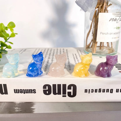 Crystal Cat Statue