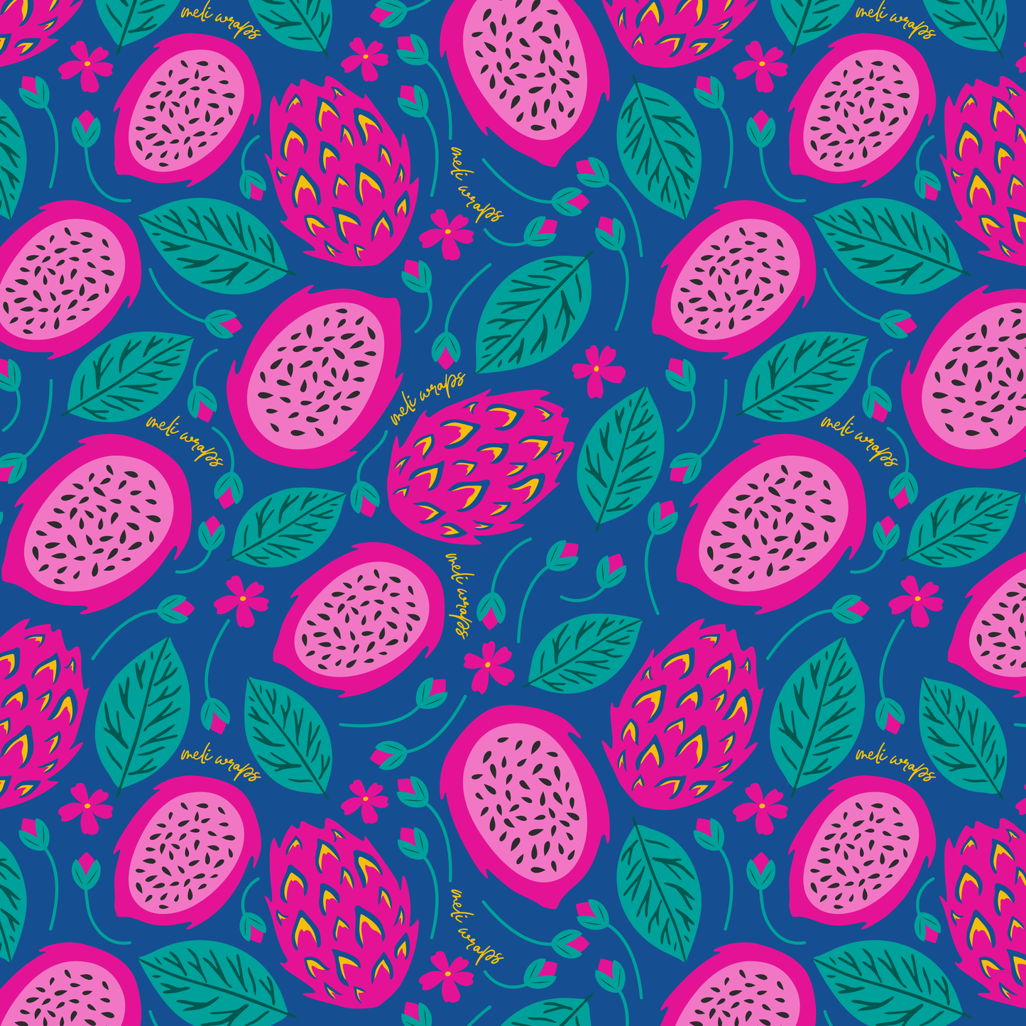 BULK ROLL Beeswax Wrap - Dragonfruit Print