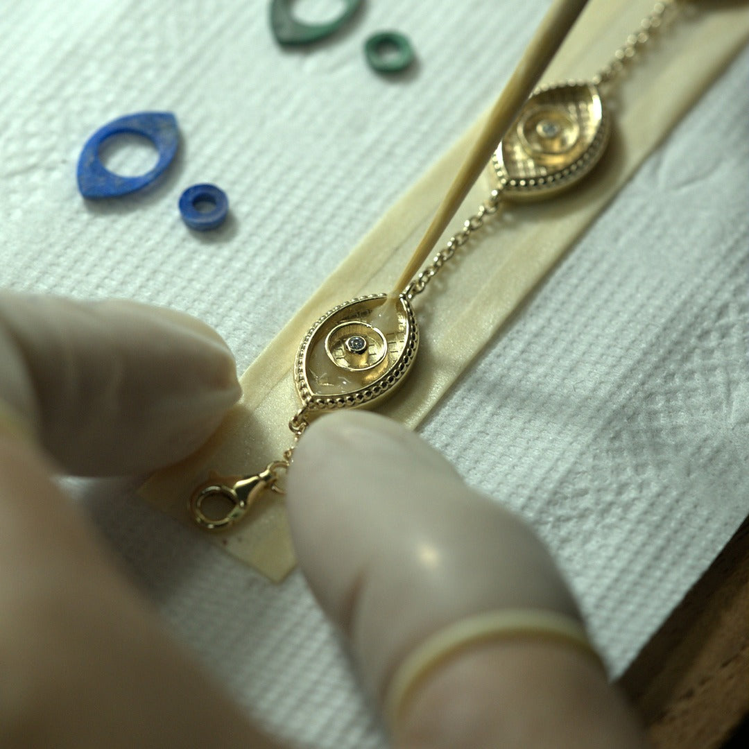 Harmonious Guardian Evil Eye Multi-Stone Bracelet