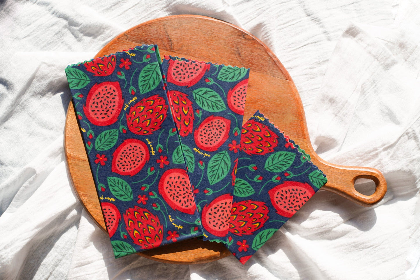BULK ROLL Beeswax Wrap - Dragonfruit Print