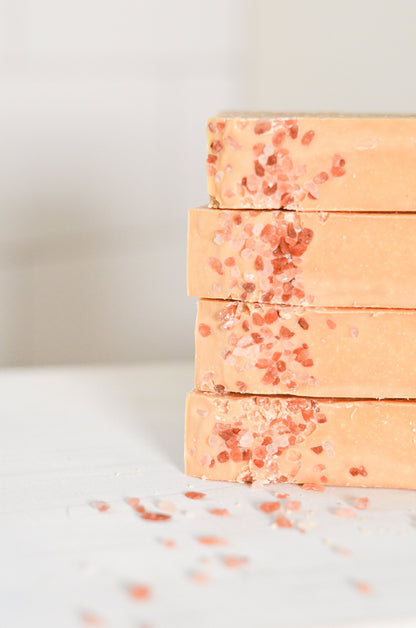 Pink Salt + Grapefruit - Handmade Tallow & Goat Milk Soap Bar