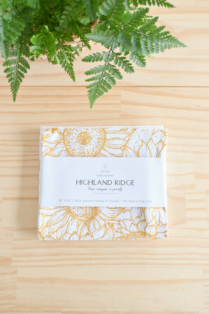 Sunflower Garden Tea Towel