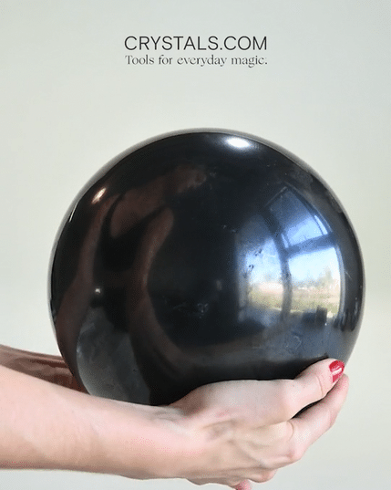 HUGE XL Shungite Sphere – EMF Protection & Grounding Crystal