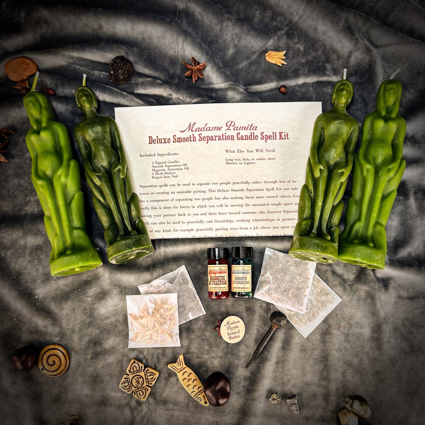 Deluxe Smooth Separation Candle Spell Kit - Human/Female | Peaceful Parting & Love Direction