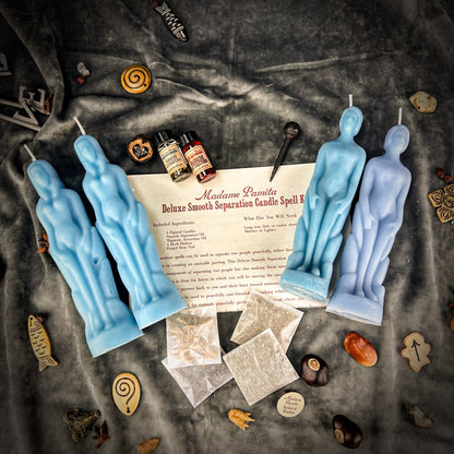 Deluxe Smooth Separation Candle Spell Kit - Human/Female | Peaceful Parting & Love Direction