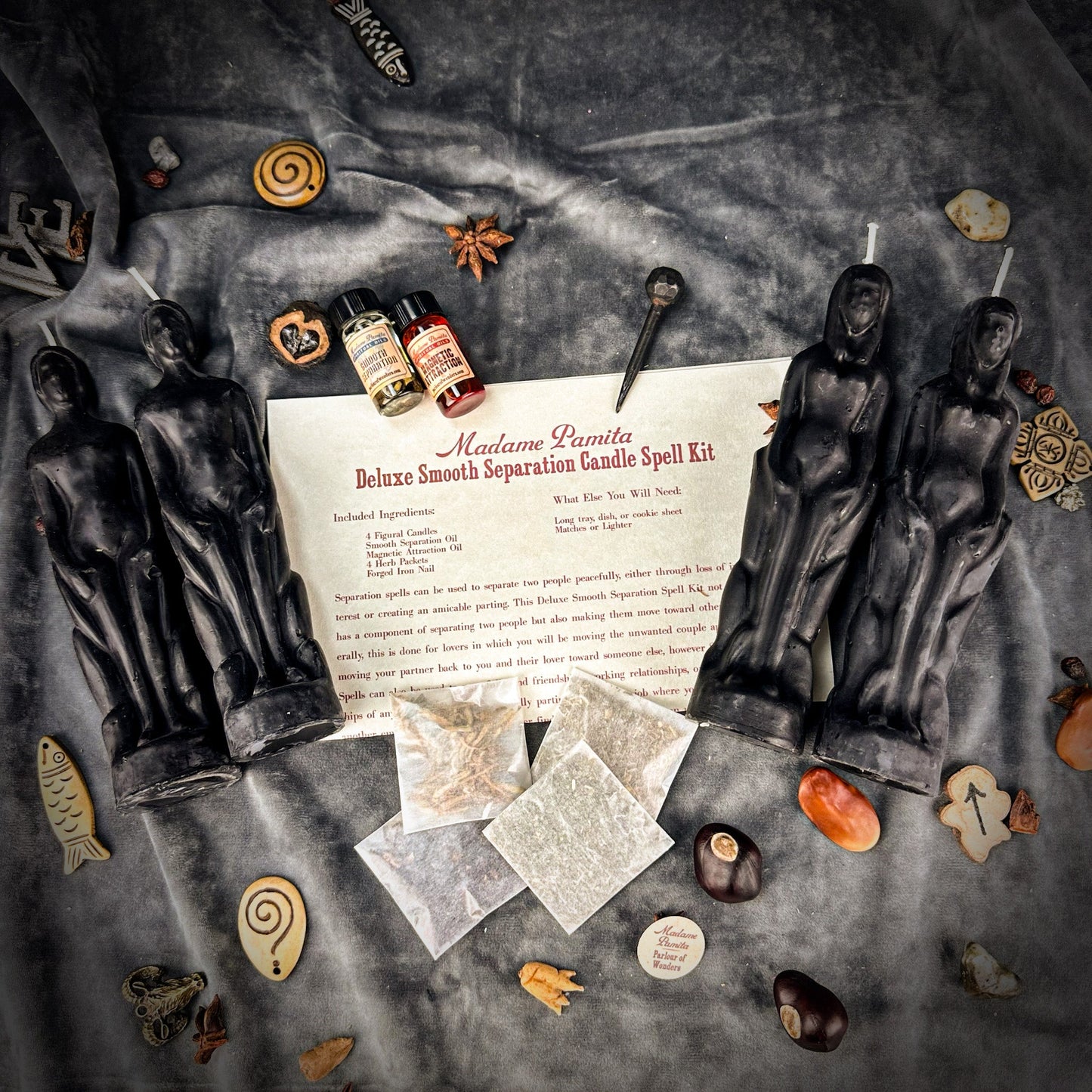 Deluxe Smooth Separation Candle Spell Kit - Human/Female | Peaceful Parting & Love Direction