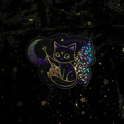 Crystal Fairy Kitty Cat Stickers (individual or set)