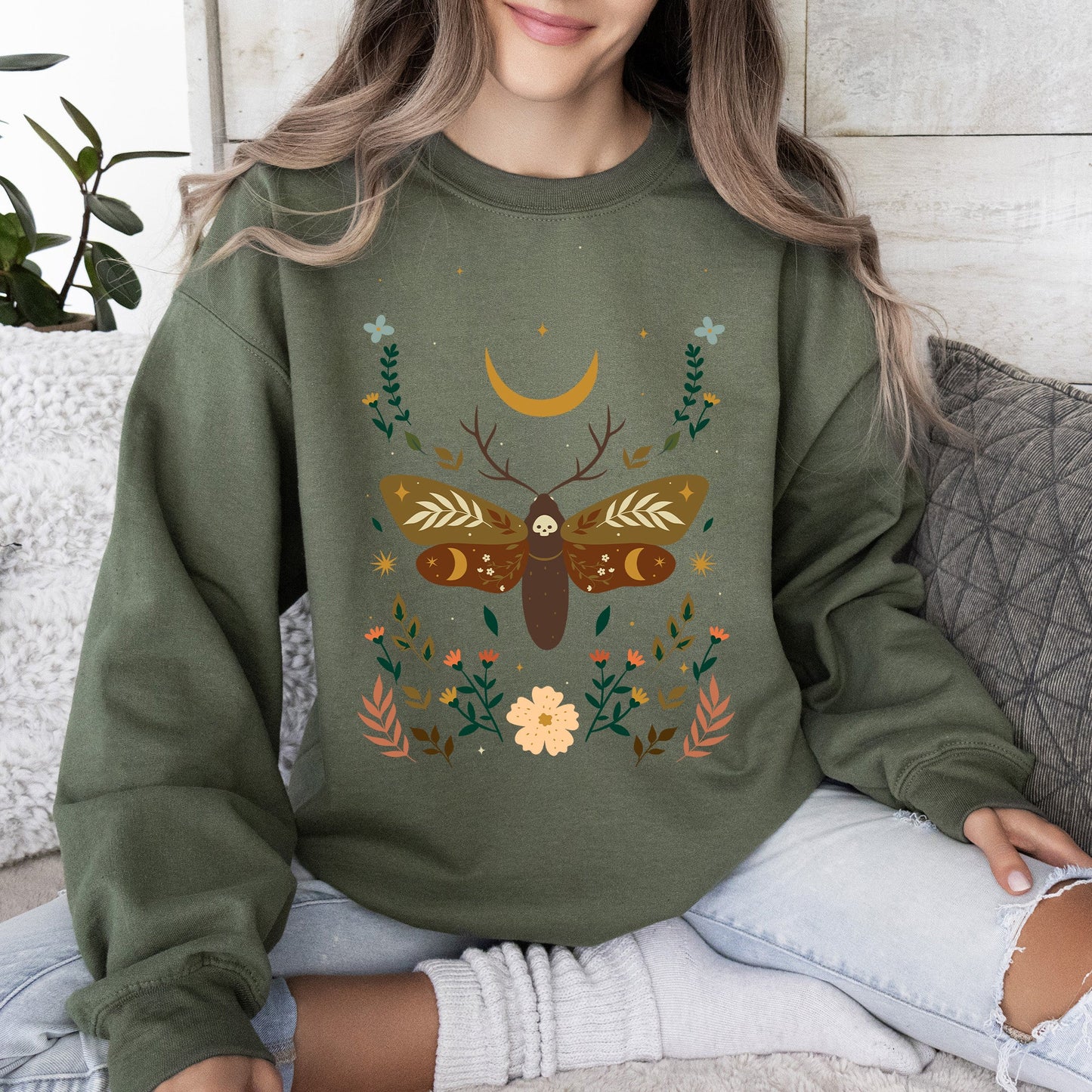 Enchanted Moth Garden - Sweatshirt