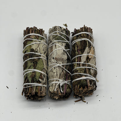 Peppermint & White Sage Smudging Sticks - 4" Sustainably Harvested