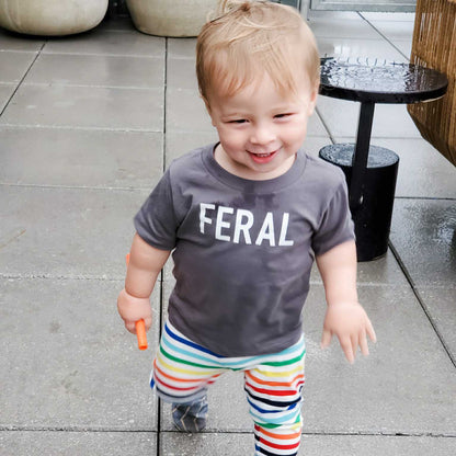FERAL Funny Toddler T-Shirt OR Baby Bodysuit