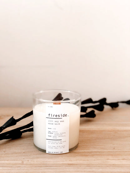 FIRESIDE | 100% SOY WOODEN WICK CANDLE