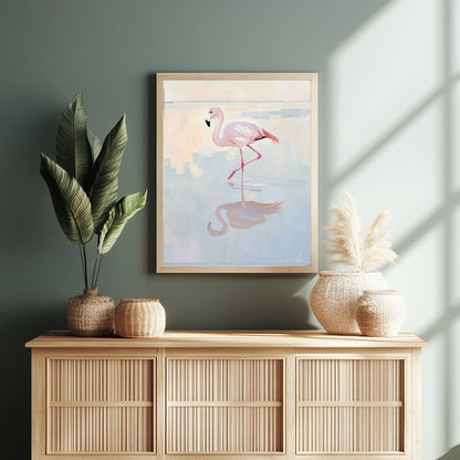 Flamingo at Dawn - Original Painting