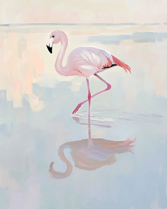 Flamingo at Dawn - Original Painting