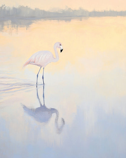 Flamingo at Dawn II - Original Painting