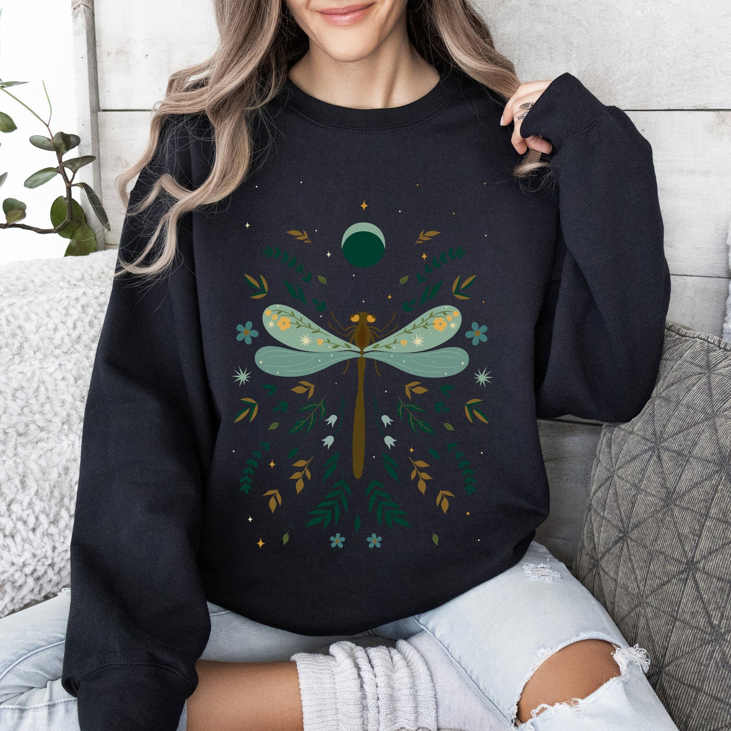 Floral Night Sky - Sweatshirt