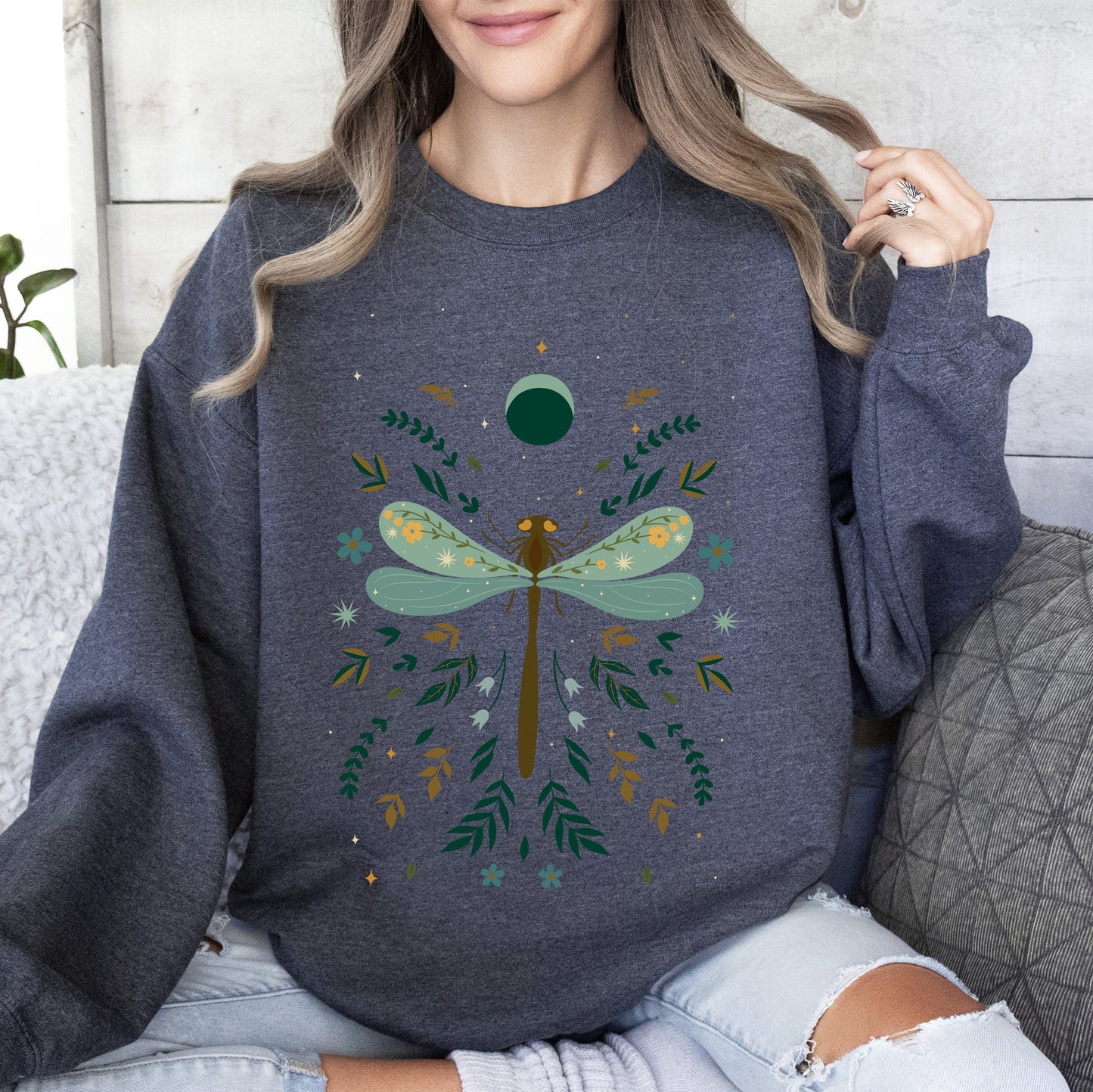 Floral Night Sky - Sweatshirt
