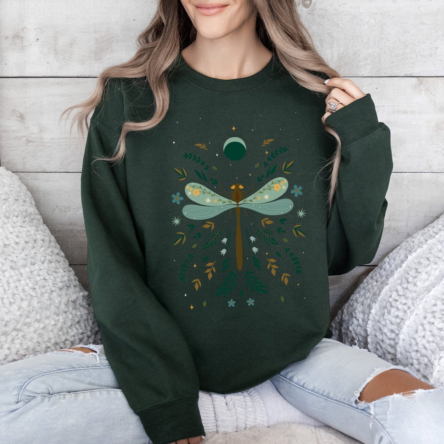 Floral Night Sky - Sweatshirt