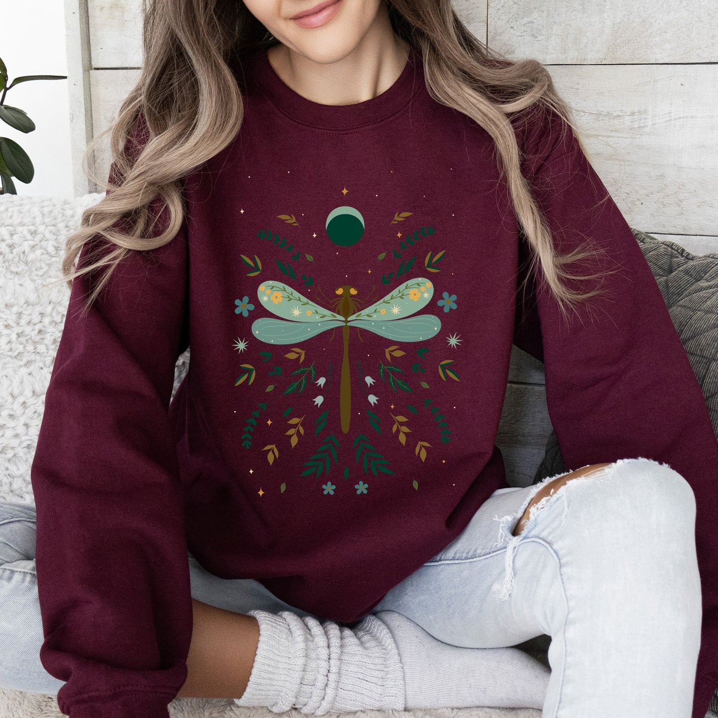 Floral Night Sky - Sweatshirt