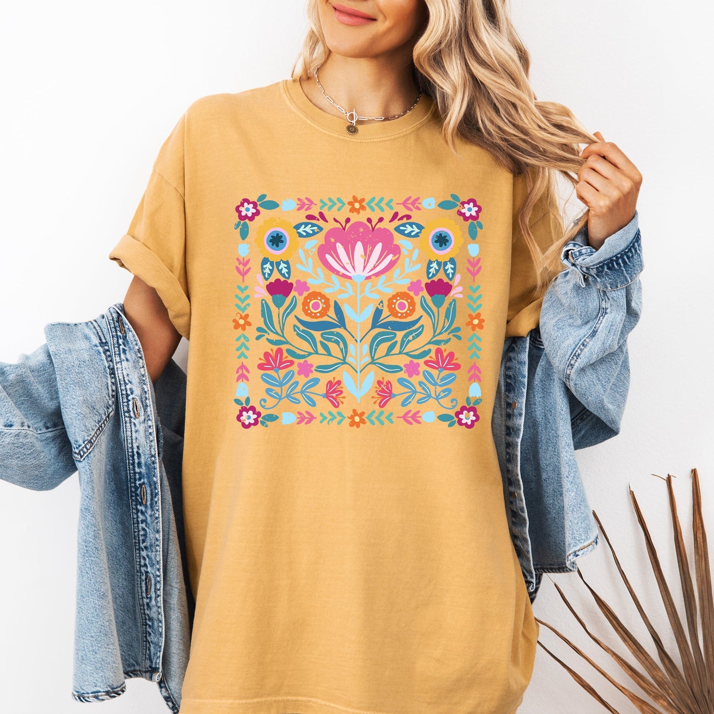 Folk Art Flowers - Comfort Colors T-Shirt