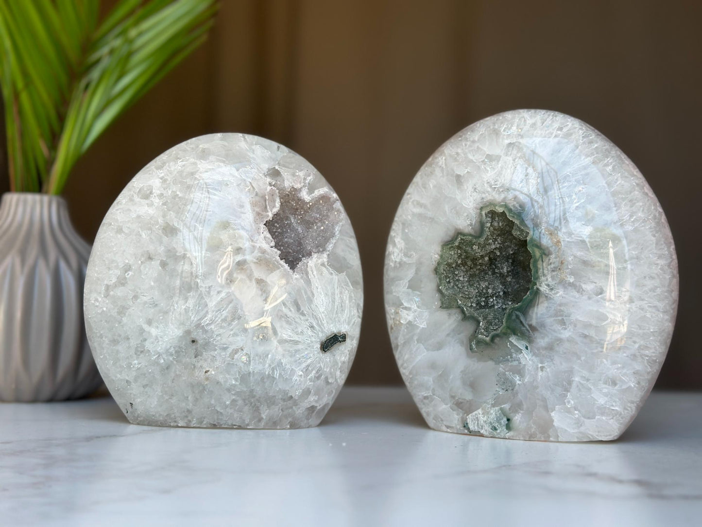 Stunning Amethyst Geode Cave Set (8 lbs) – High Quality Amethyst Crystal Egg for Home Décor & Healing