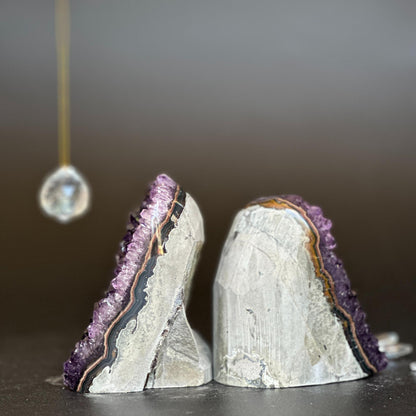 Amethyst point set of 2