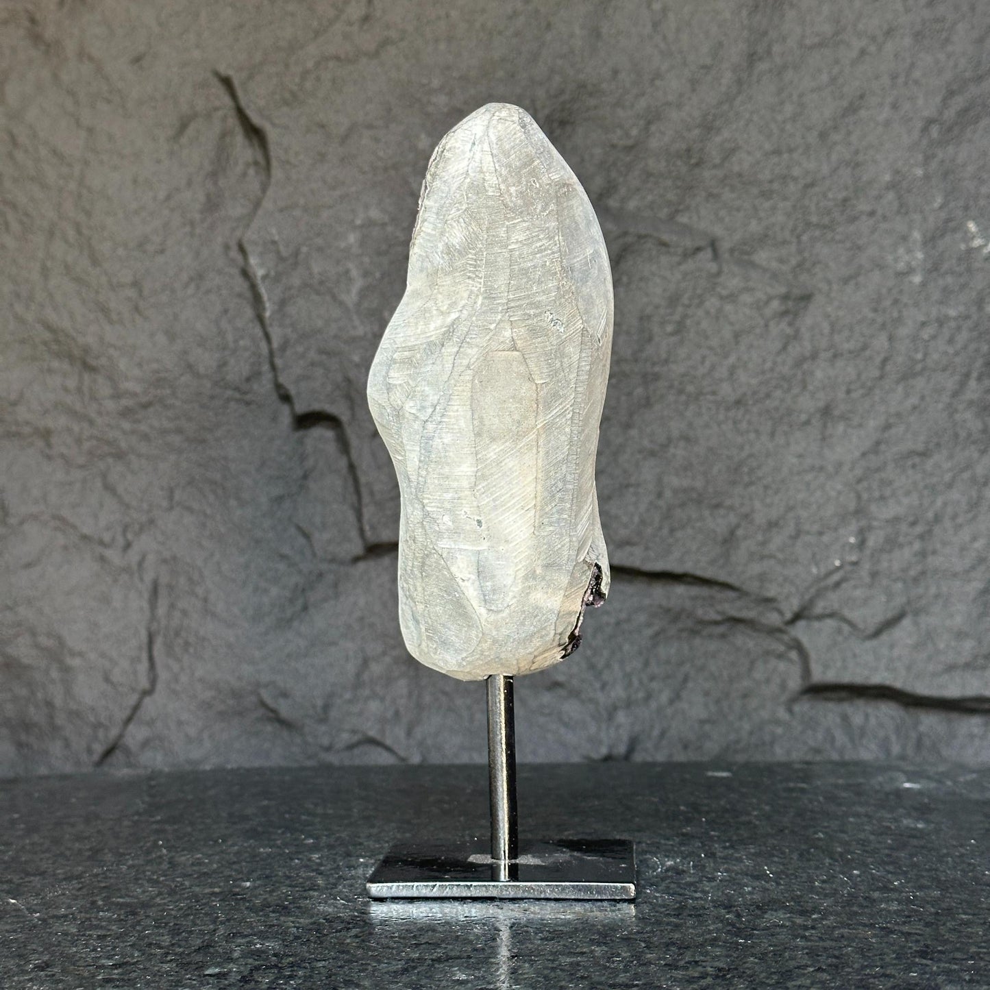 Natural Amethyst Geode, Galaxy Crystal on Metal Stand