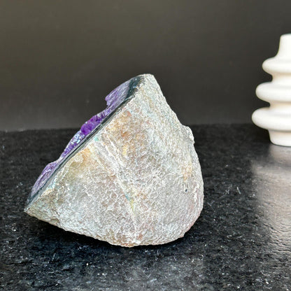 Amethyst and agate geode, amethyst crystal geode