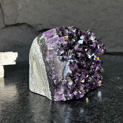 Amethyst Cave Geode with Agate formations, Huge Crystal Cluster for Collectors
