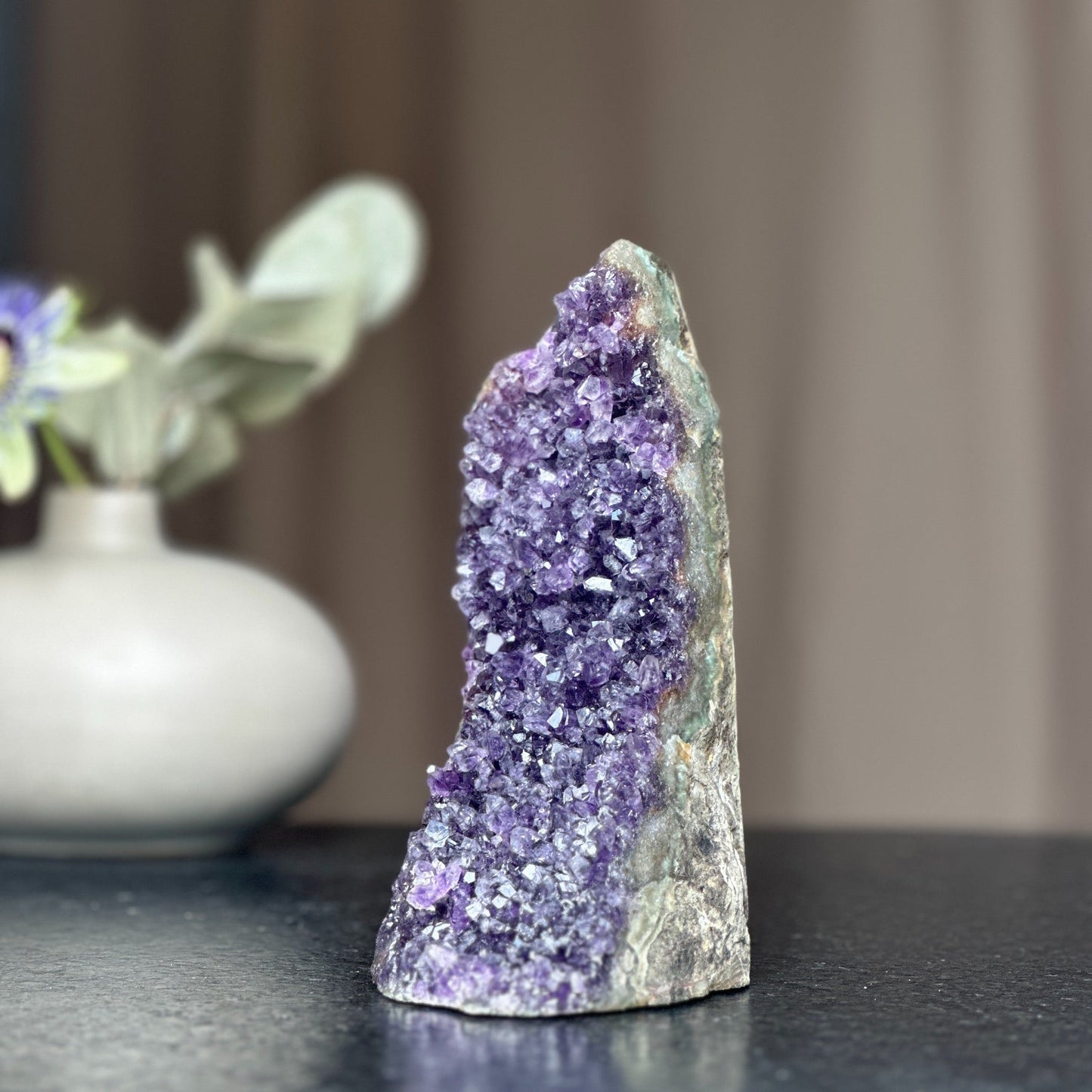 Huge Amethyst Crystal Cluster With Cut Base, 6 to 7 inches amethyst