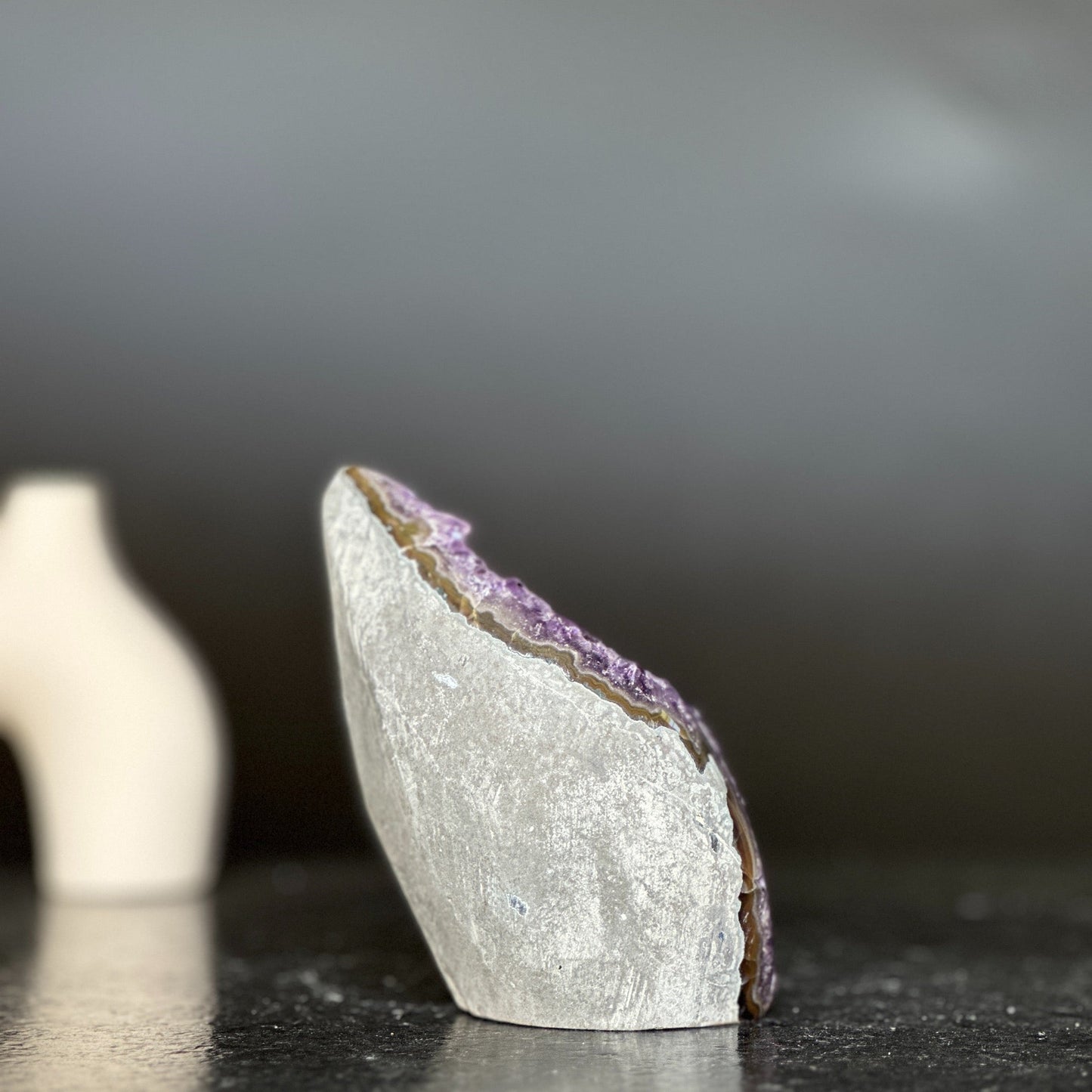 Amethyst gem, flame amethyst geode