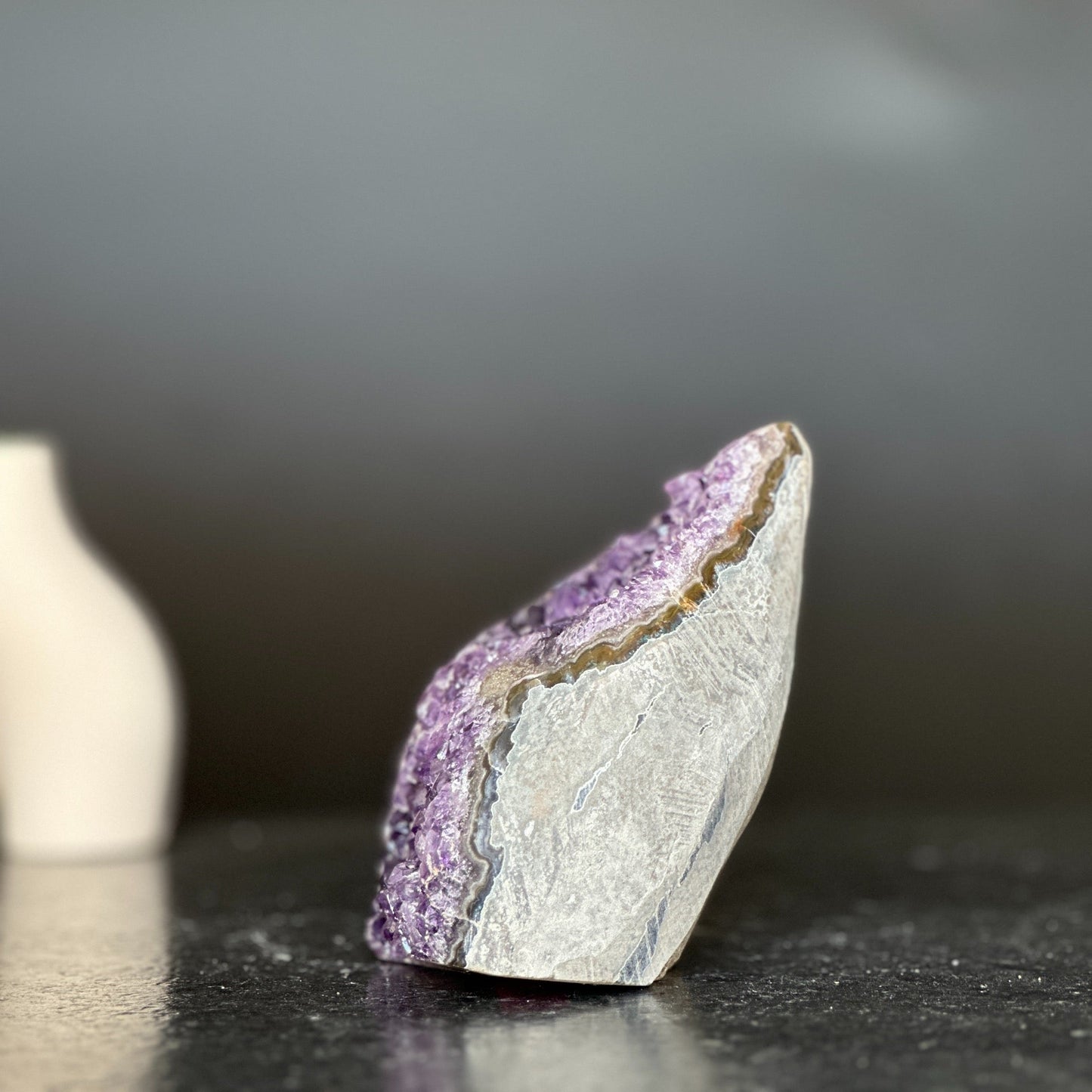 Amethyst gem, flame amethyst geode