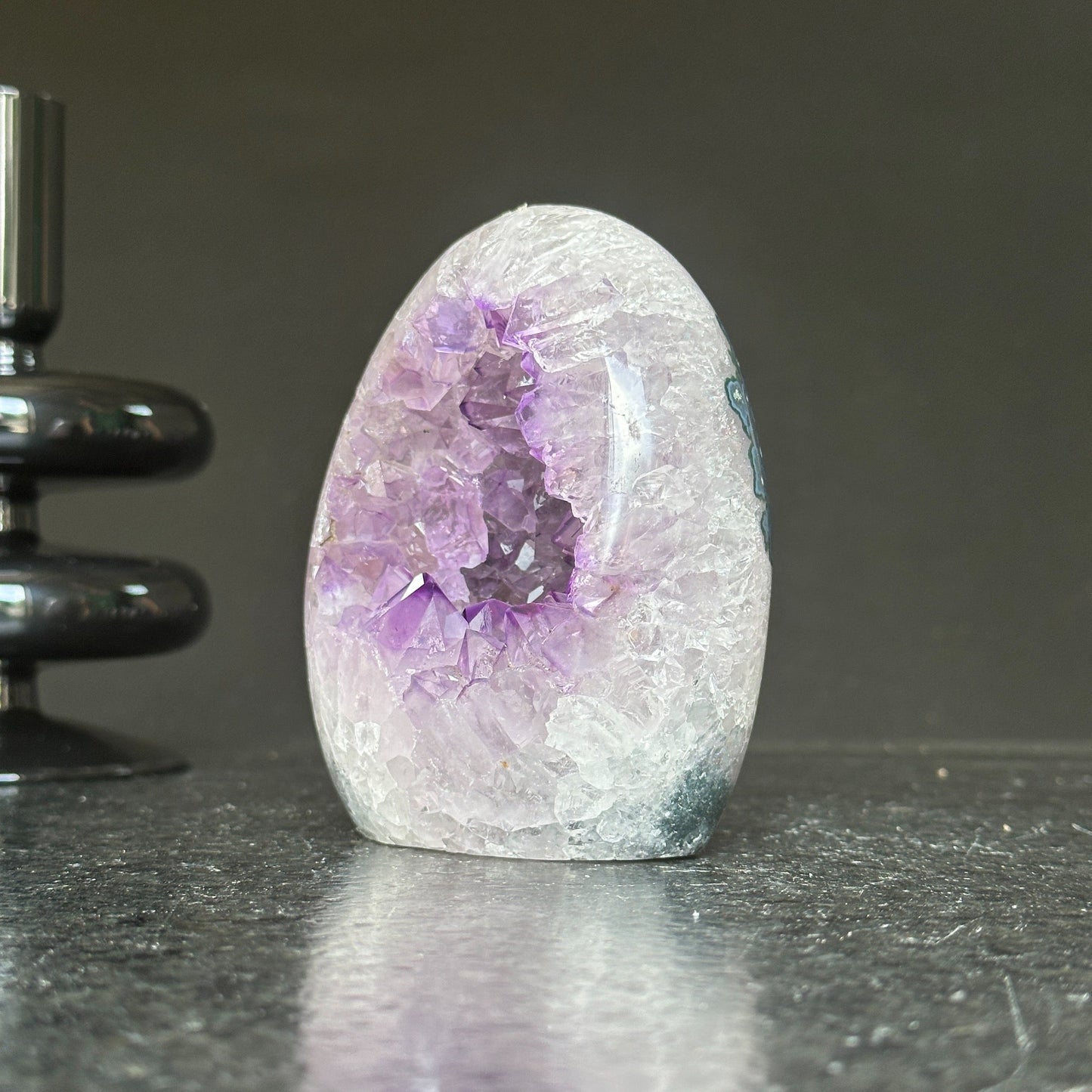 Superb Amethyst with Agate and Quartz formations, 5 in tall Extra Large Amethyst Cave
