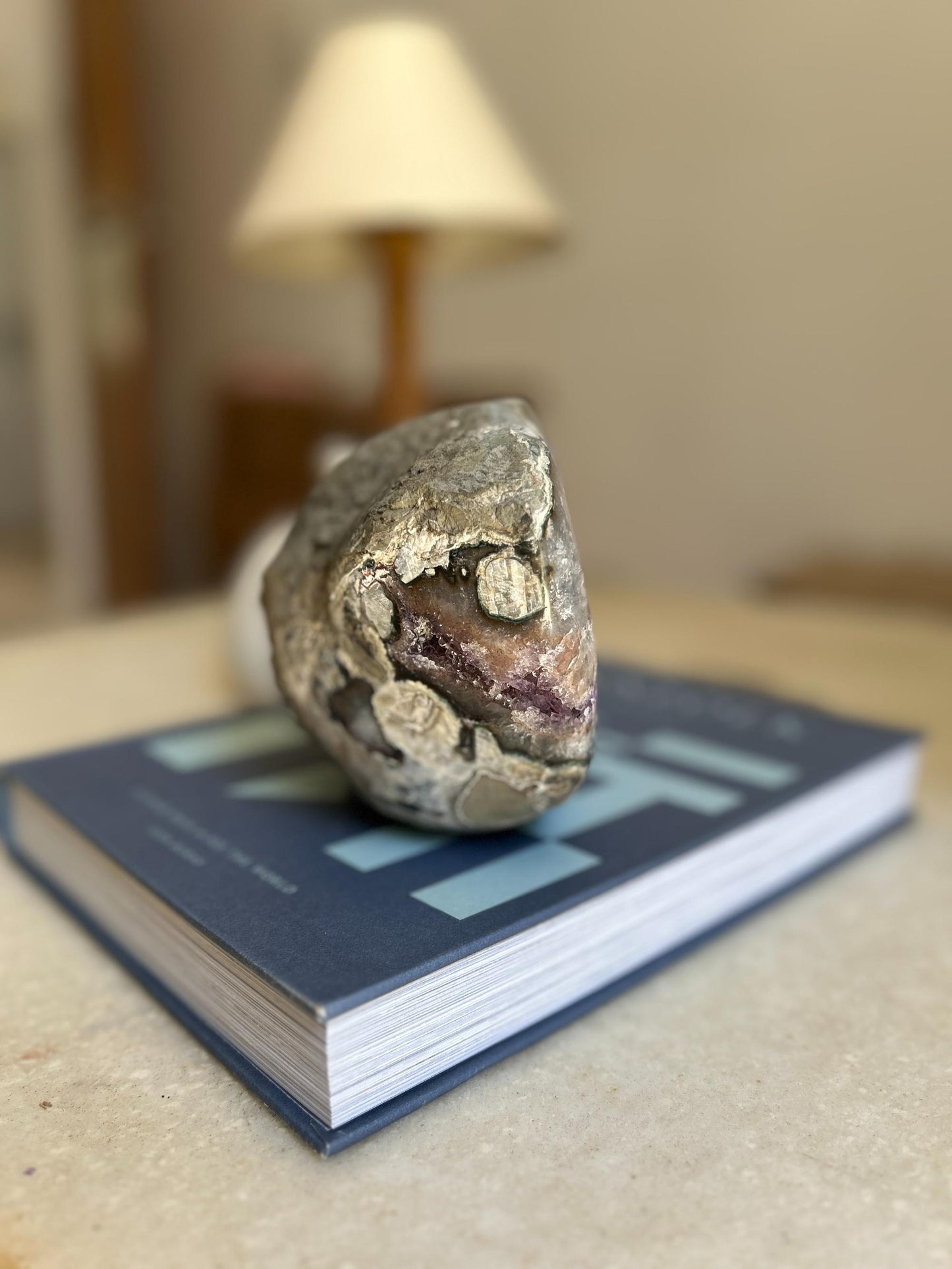 Outstanding Amethyst Geode Cave, Large decor piece, Purple crystal for coffee table