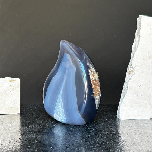 Geode agate flame Carving