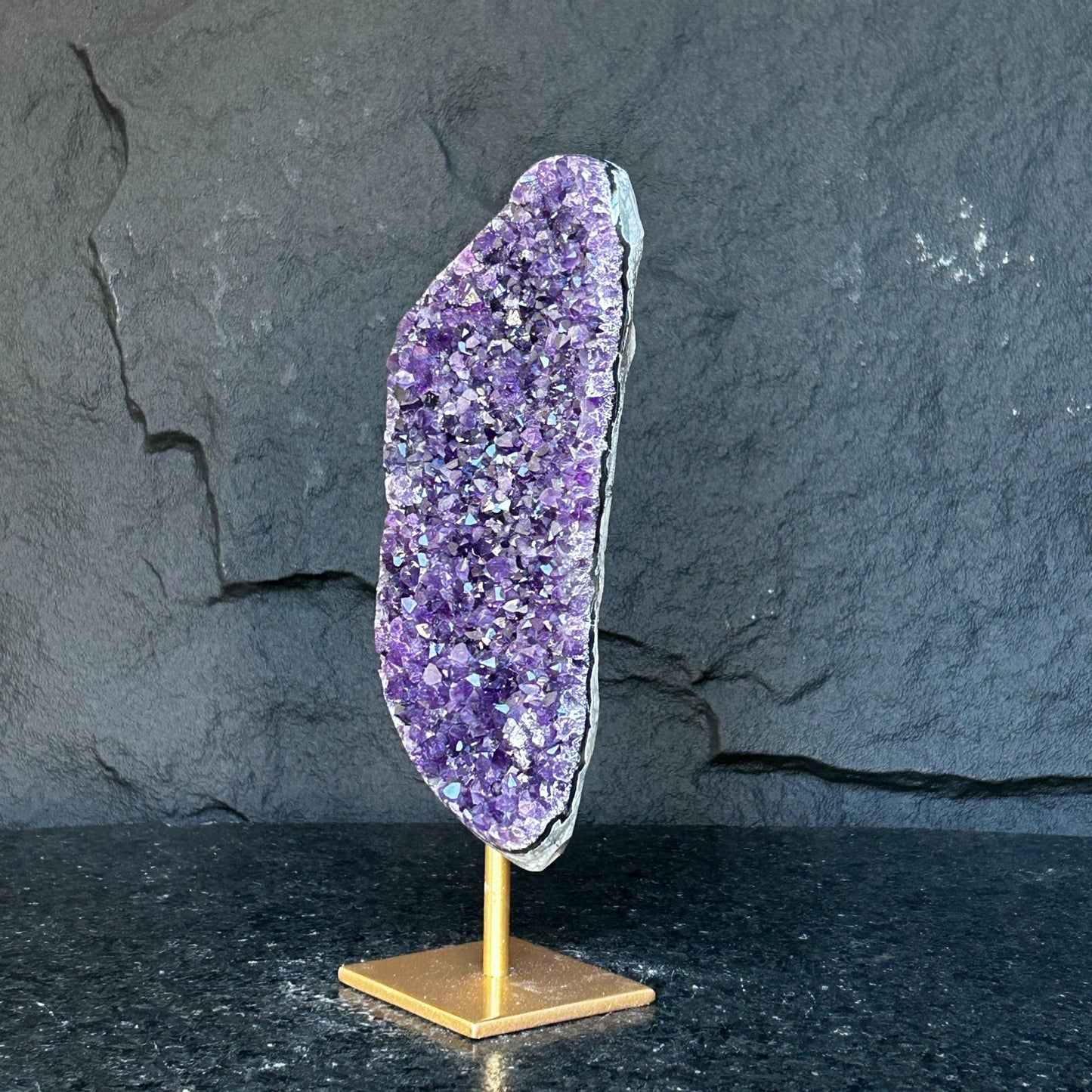 Incredible Crystal with Display Stand, Large Quartz, Amethyst geode on stand