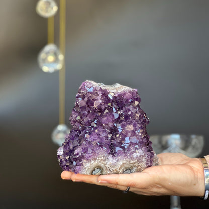 Amethyst geode cave with agate formations