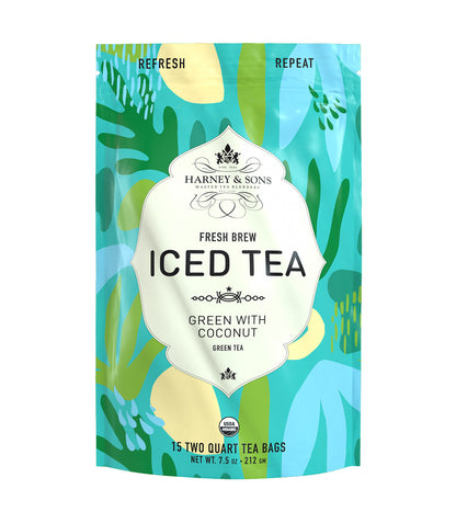 🧊 ICED - Organic Green with Coconut Fresh Brew Iced Tea