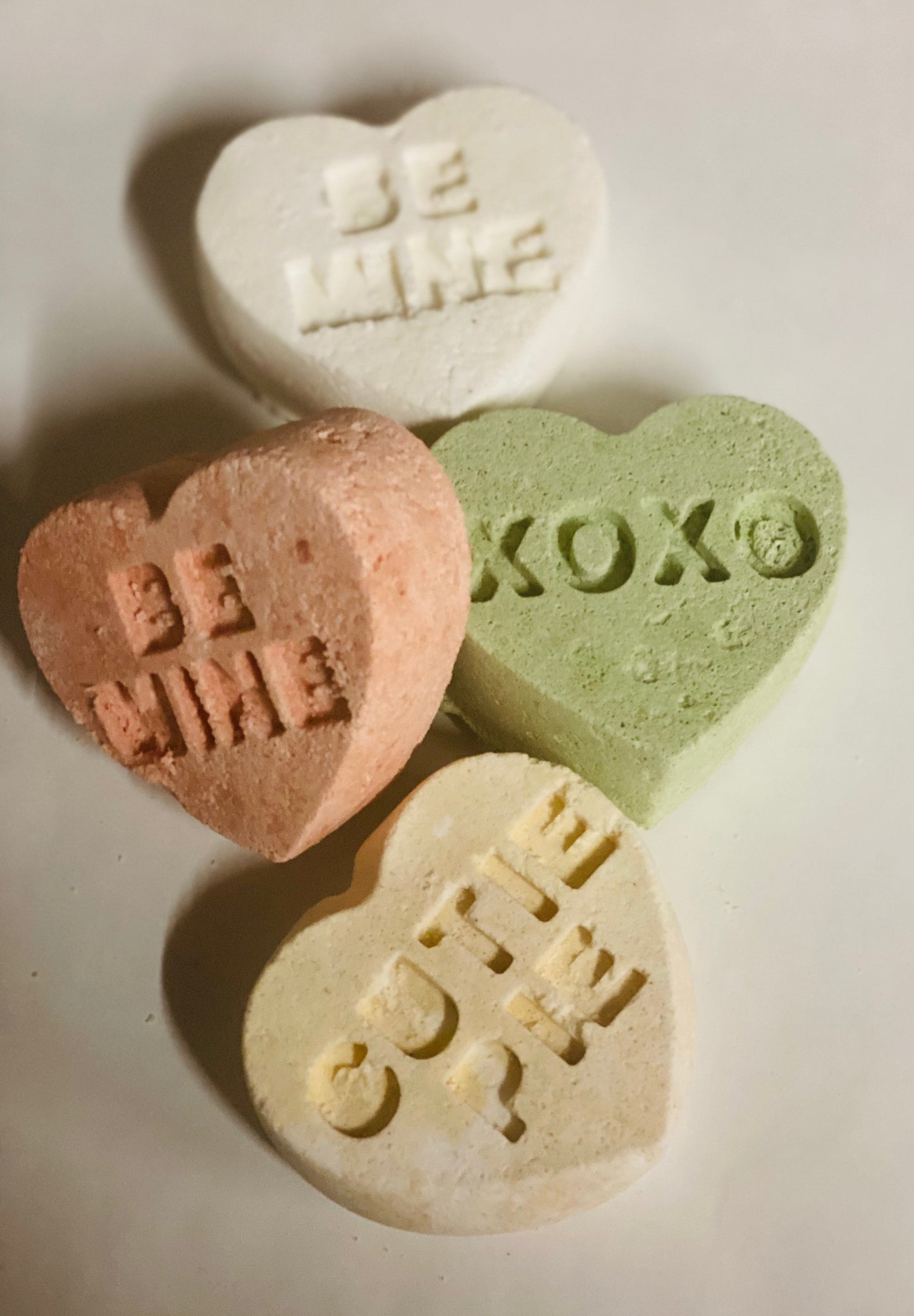 Organic bath bomb / Valentine's Day -- Conversation Hearts