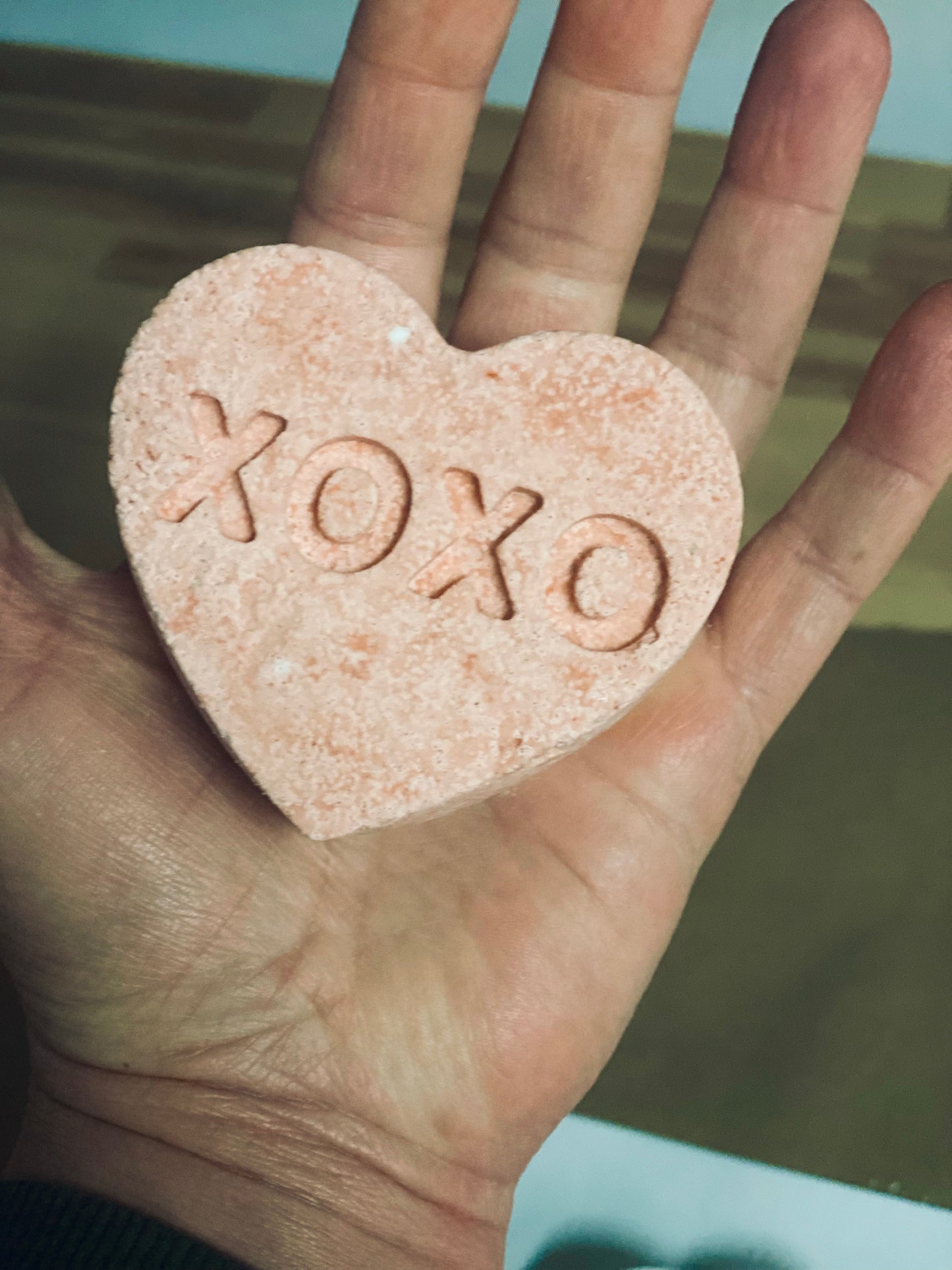 Organic bath bomb / Valentine's Day -- Conversation Hearts