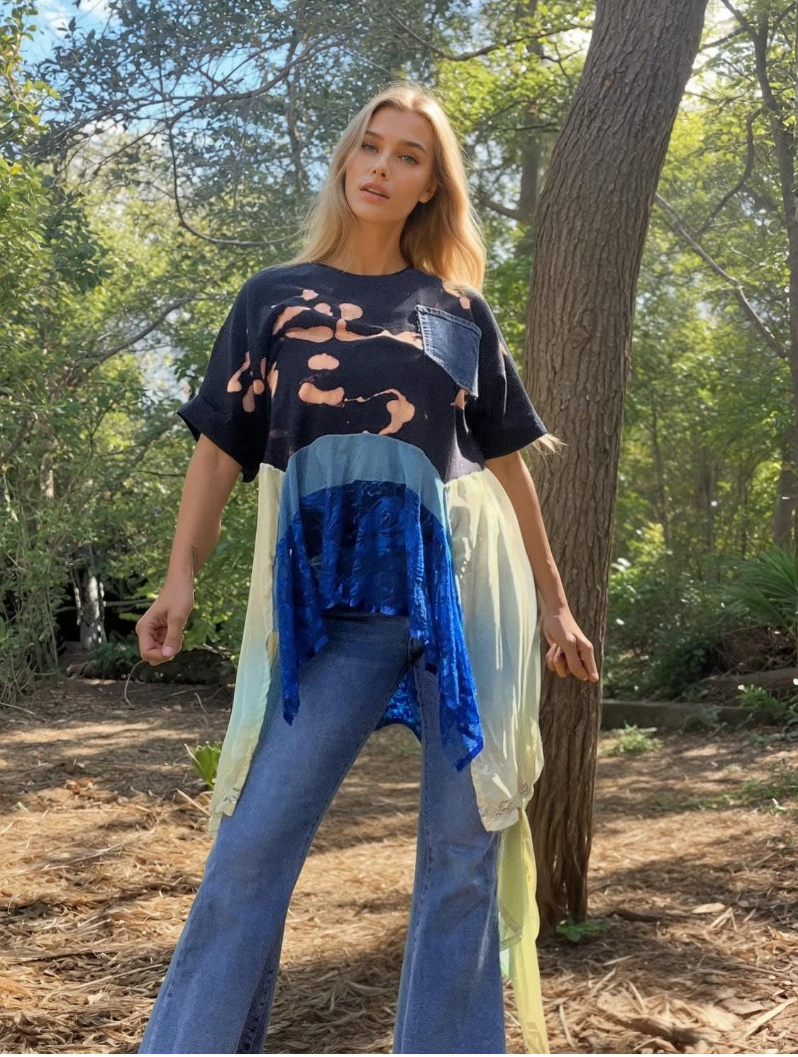 Bleach T-Shirt with Flare