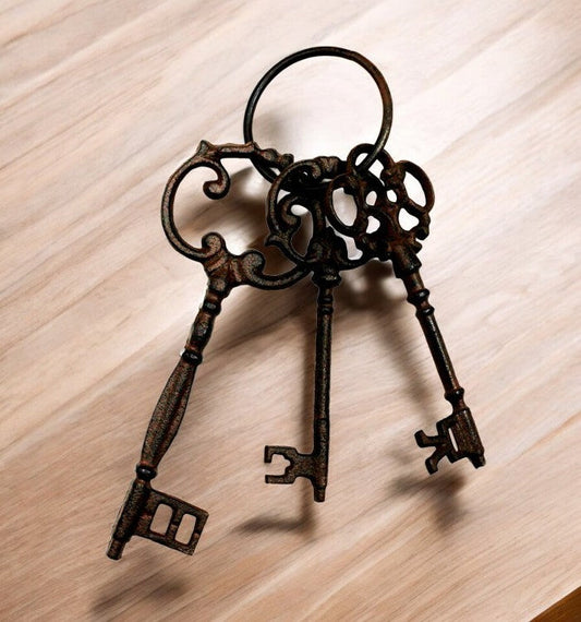 Decorative Cast Iron Key Set - Antique-Style