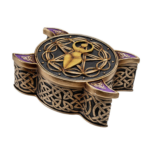 Goddess Triple Moon Resin Trinket Box