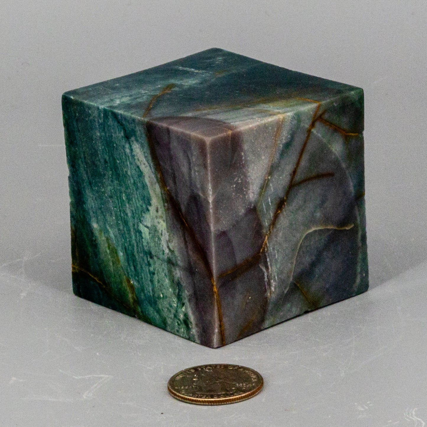 Green Jasper Cube w/t Cut Corner