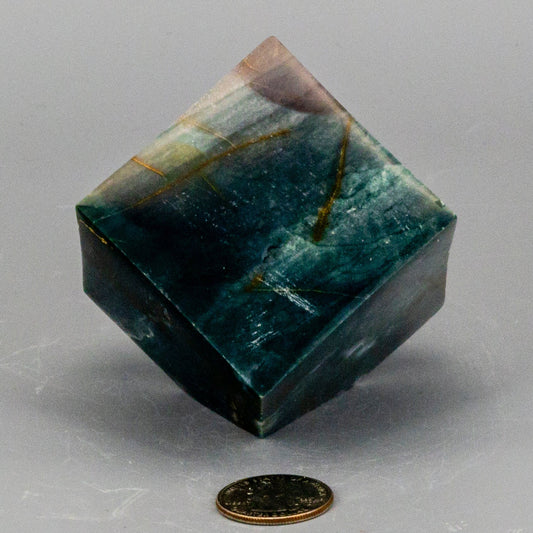 Green Jasper Cube w/t Cut Corner