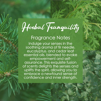 Herbal Tranquility Crystal Candle with Citrine | Coconut-Soy Wax Candle, 9oz