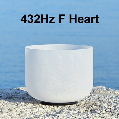 Crystal Sound Bowl Frosted Quartz, Frequency 440Hz