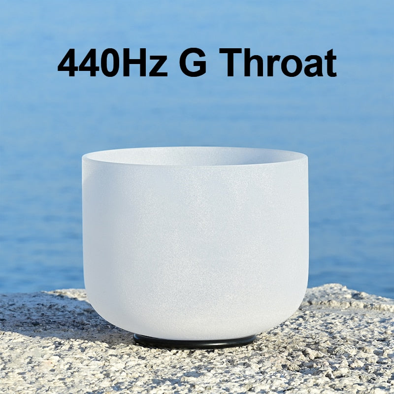 Crystal Sound Bowl Frosted Quartz, Frequency 440Hz