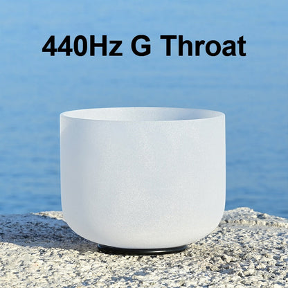 Crystal Sound Bowl Frosted Quartz, Frequency 440Hz