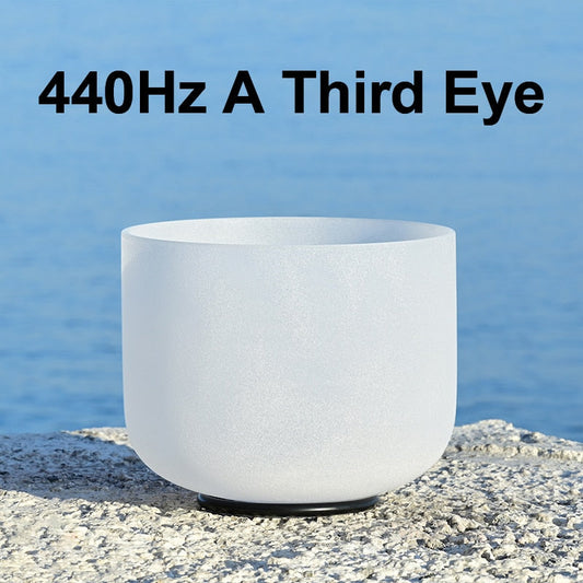Crystal Sound Bowl Frosted Quartz, Frequency 440Hz