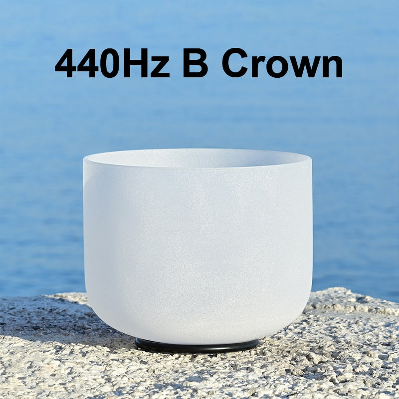 Crystal Sound Bowl Frosted Quartz, Frequency 440Hz